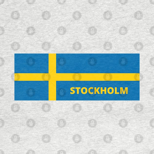 Stockholm City in Swedish Flag by aybe7elf